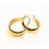 Aros Bote 2 cms Baño de Oro 18 Kilates
